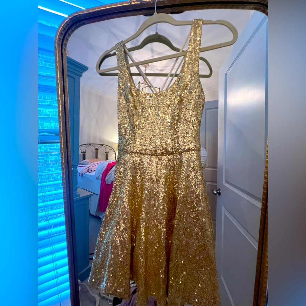 Gold Sequin B Darlin Dillard’s dress